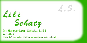 lili schatz business card